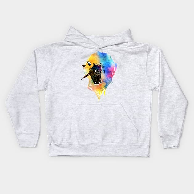 Rainbow Unicorn Kids Hoodie by Theysaurus